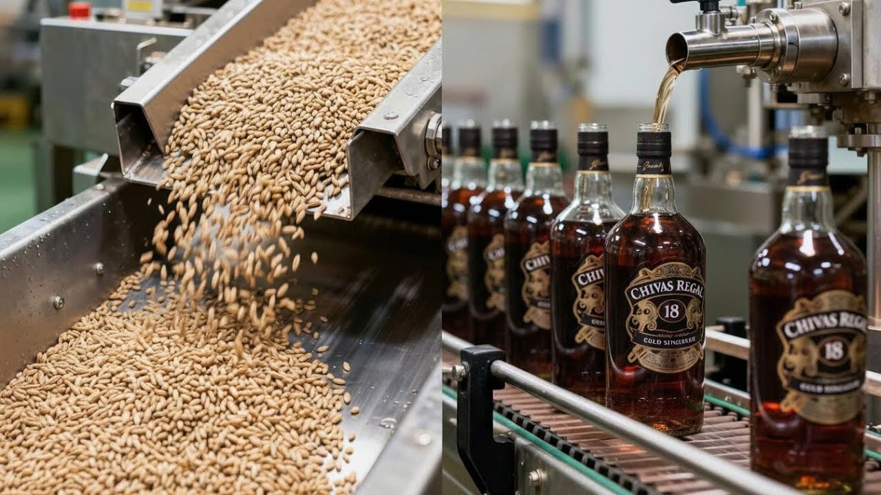 Inside the Giant Chivas Regal 18 Distillery: Producing Millions of Bottles of Spirits Daily