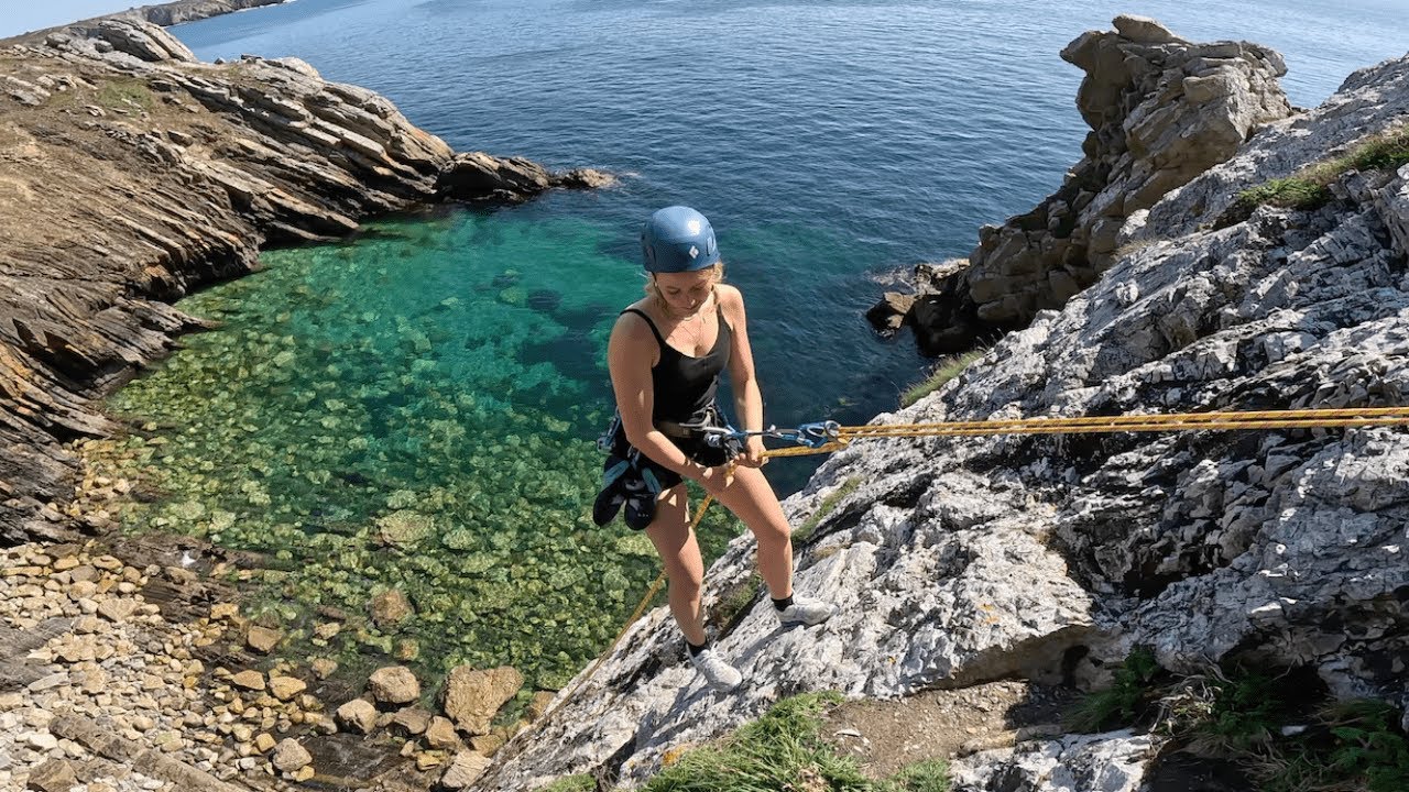 Escalade en falaise à Pen Hir