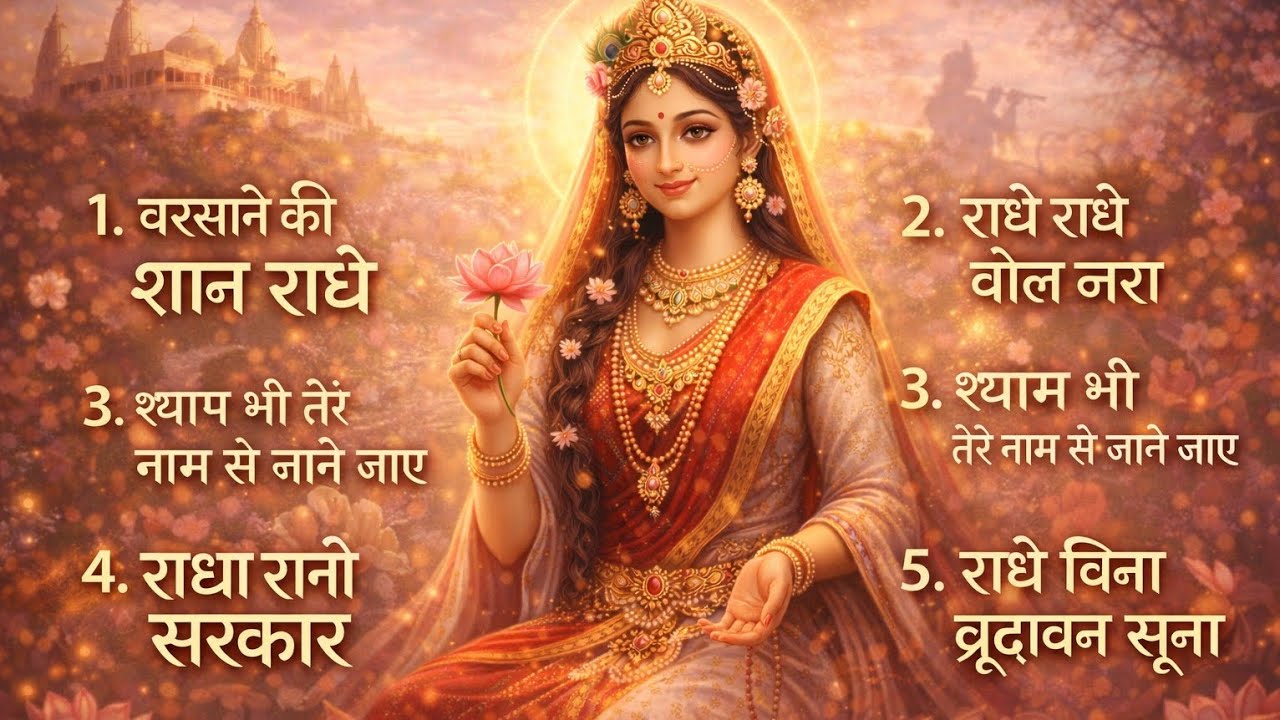 राधा रानी के 5 हृदयस्पर्शी भजन | Radha Rani Special Bhajan Collection | Radhe Radhe #trending 