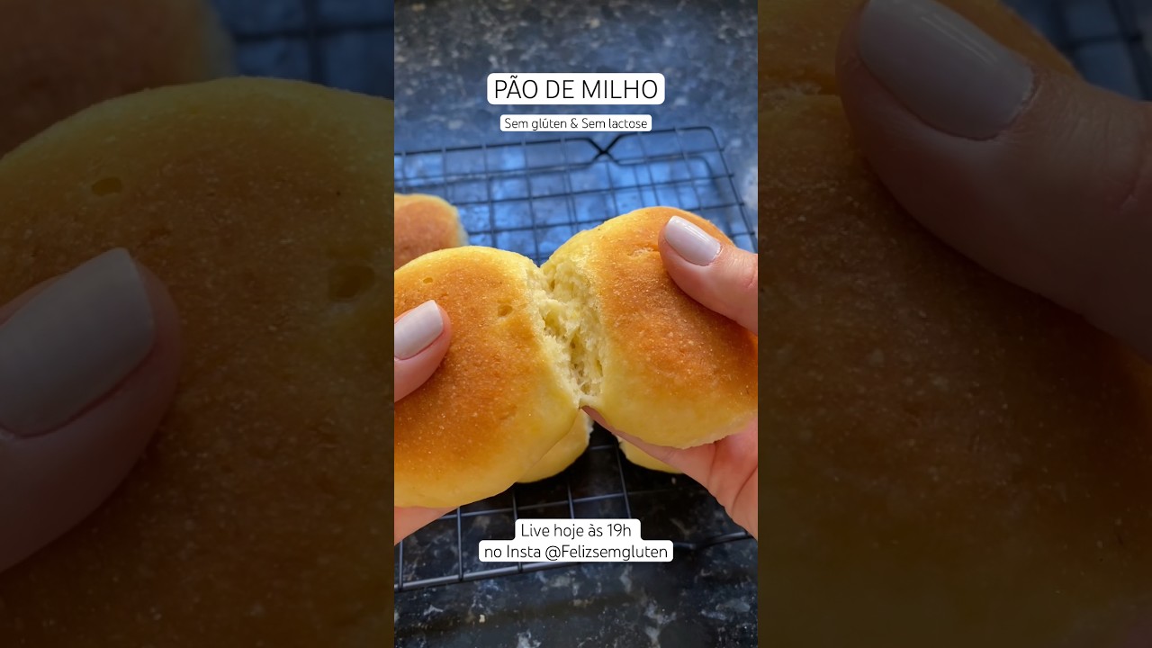 P&atilde;o de milho tipo de padaria sem gl&uacute;ten e sem lactose