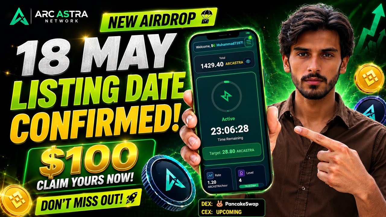 ArcAstra Token FREE Airdrop | Listing 18 May | Step-by-Step Complete Guide Urdu/Hindi