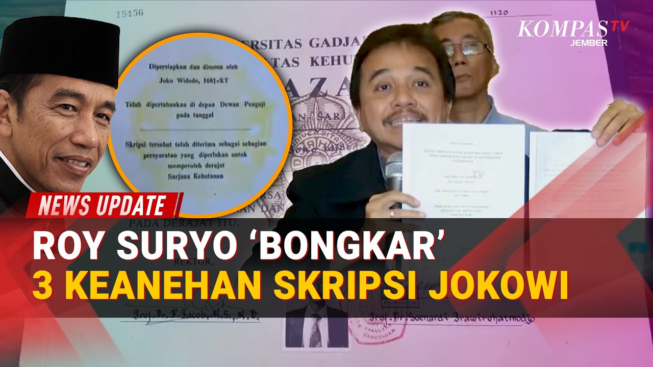 Roy Suryo Beberkan 3 Temuan di Skripsi Jokowi: Dari Kertas 'Belang' hingga Gelar Profesor