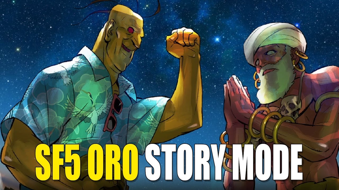 Street Fighter 5 - Oro Story Mode & Arcade Endings | FULL