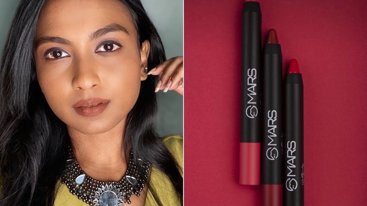 Mars Lip Crayon Review and Swatches on Dark/Brown/Dusky Skin