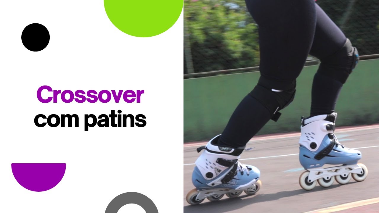 Como fazer o crossover com patins - curva cruzado de frente