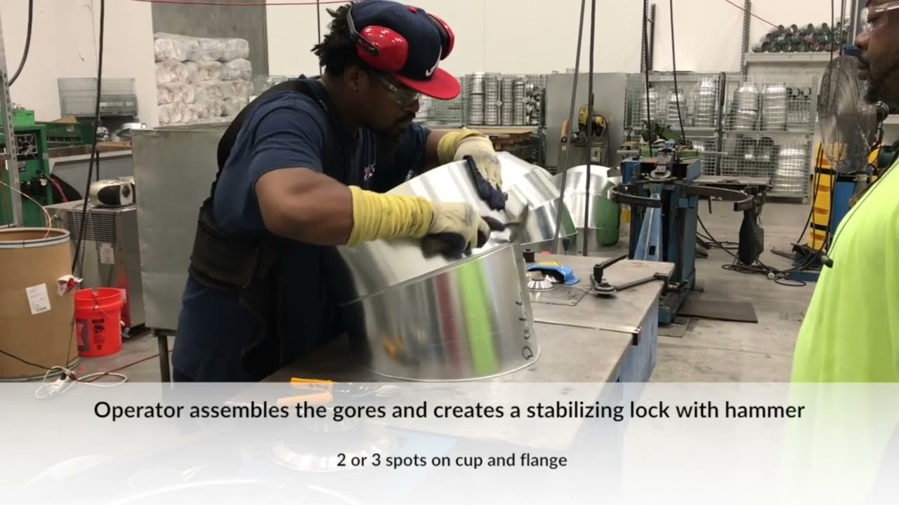 Using a Plasma Table, Roller, Stitchwelder & Gorelocker to make Standing Seam Gorelocked Elbows