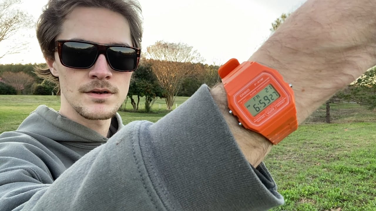 My First Time Wearing an Orange Casio F-91W