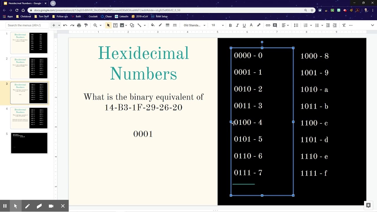 Hexadecimal and MAC Addresses