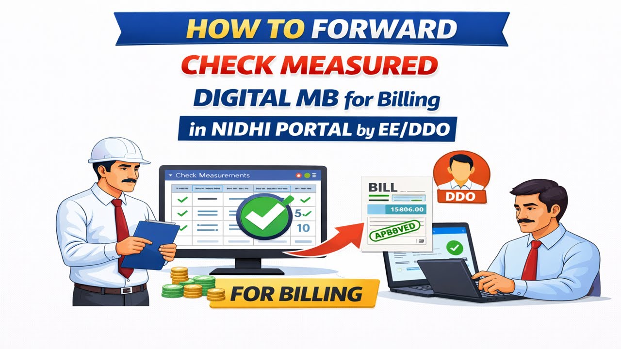 How to Forward Check Measured Digital MB for Billing in NIDHI Portal by EE/DDO #nidhiportal #nidhi