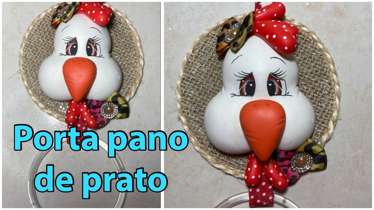 Porta pano de prato de Biscuit/Arte com a Paty Biscuit