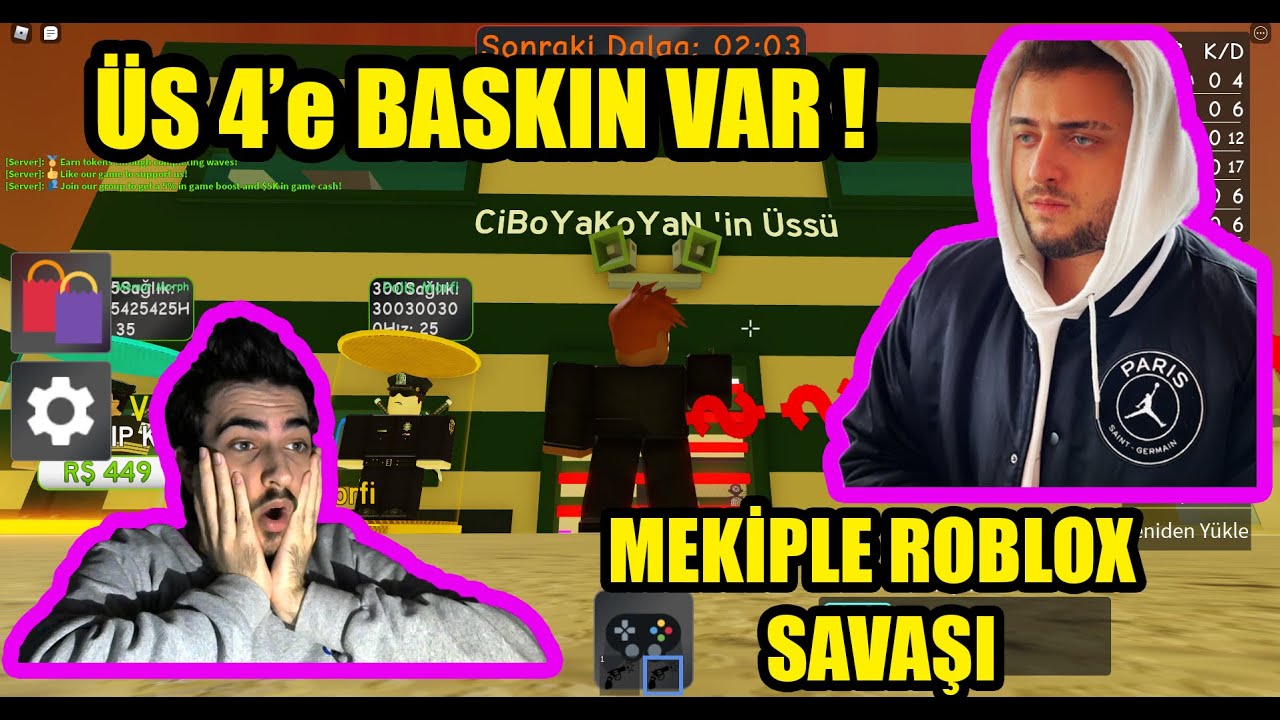 CYBER MASKARI ZORBALIYOR!!! MEKİPLE ROBLOX ASKERİ ÜS KURMA!!!!!