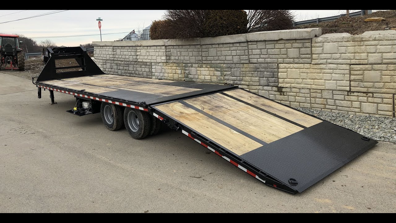 Sure Trac 102x32' Gooseneck Flatbed Hydraulic Beavertail 22500# GVW * ST1022210LPDO2A-GN-225