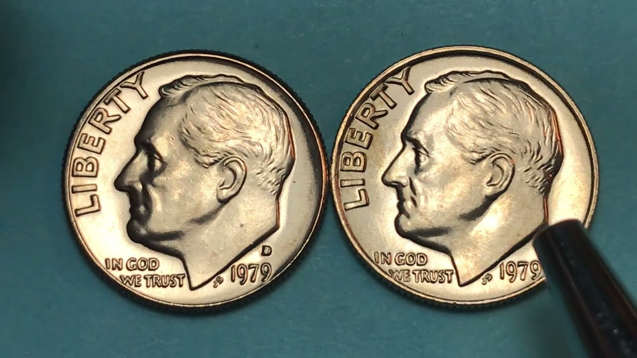 1979 US Dimes Worth $ - Clear S - Filled S - P and D - United States Coins