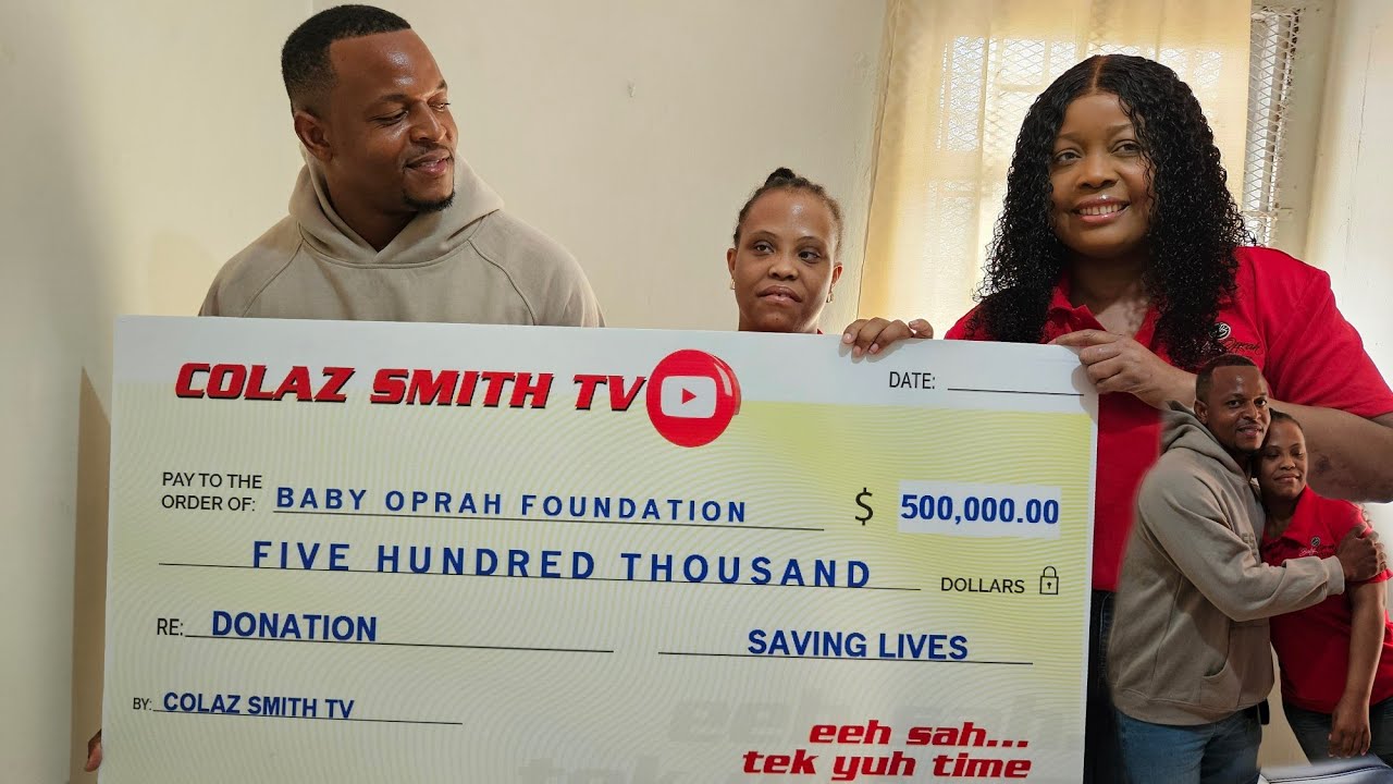 $500,000 | half a million dollars donated to charity by Colaz Smith tv to Baby Oprah foundation
