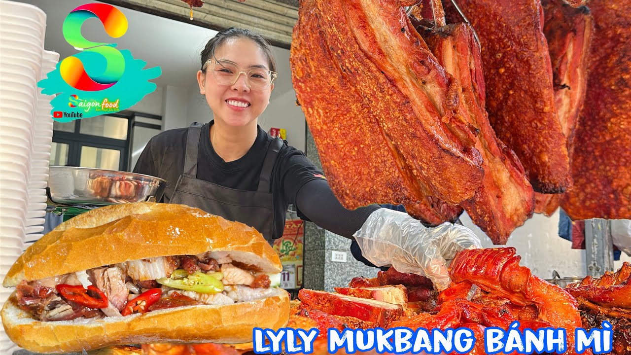🟢Cận cảnh LYLY mukbang bánh mì xa xíu sáng sớm