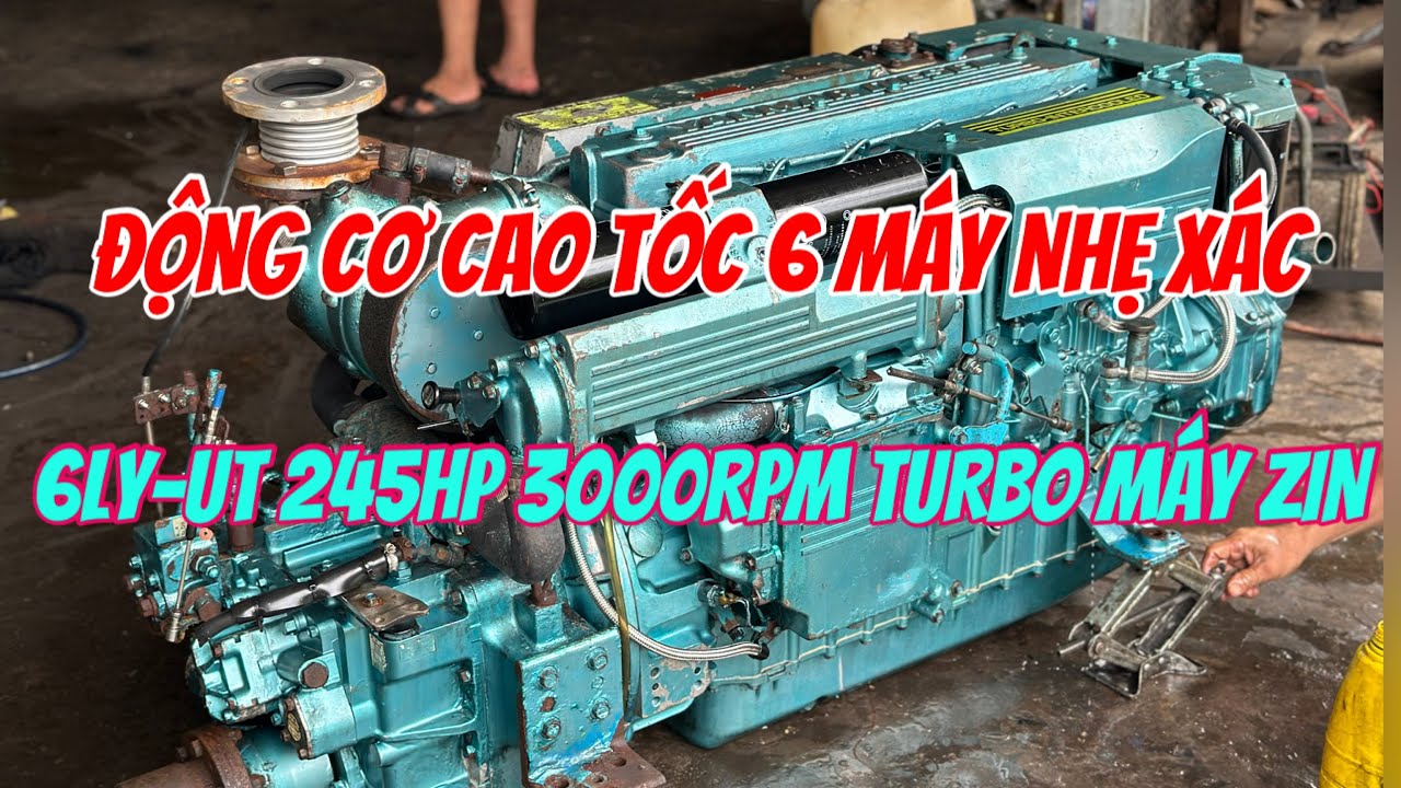 Bán Động Cơ Máy6 Yanmar 6LY-UT 245hp 3000~3200rpm Cao Tốc Turbo Chỉ 150tr 0966,435,335 A,Ẩn|Tâm Vlog