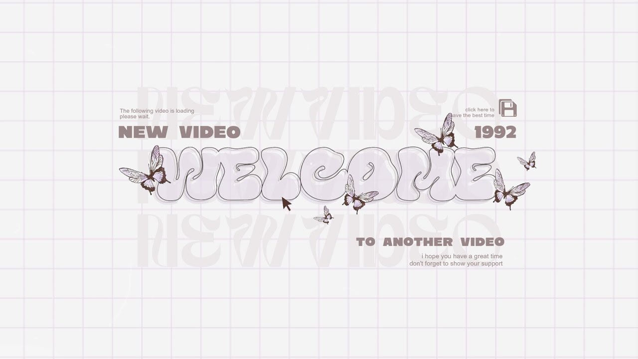 cute 'lilac' aesthetic Intro & Outro templates (w/ butterflies) | FREE FOR USE