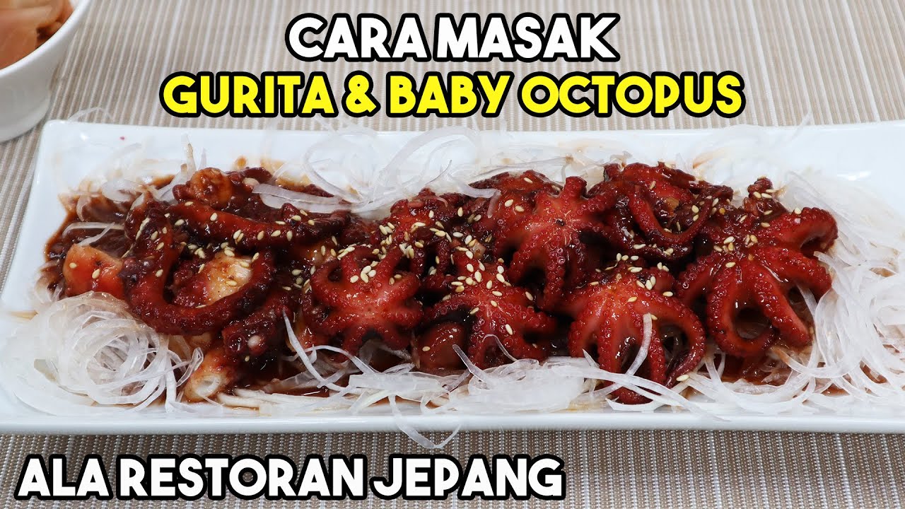 Cara Memasak Gurita / Baby Octopus Ala Restoran Jepang | Chuka Idako |Belajar Dari Chef Orang Jepang