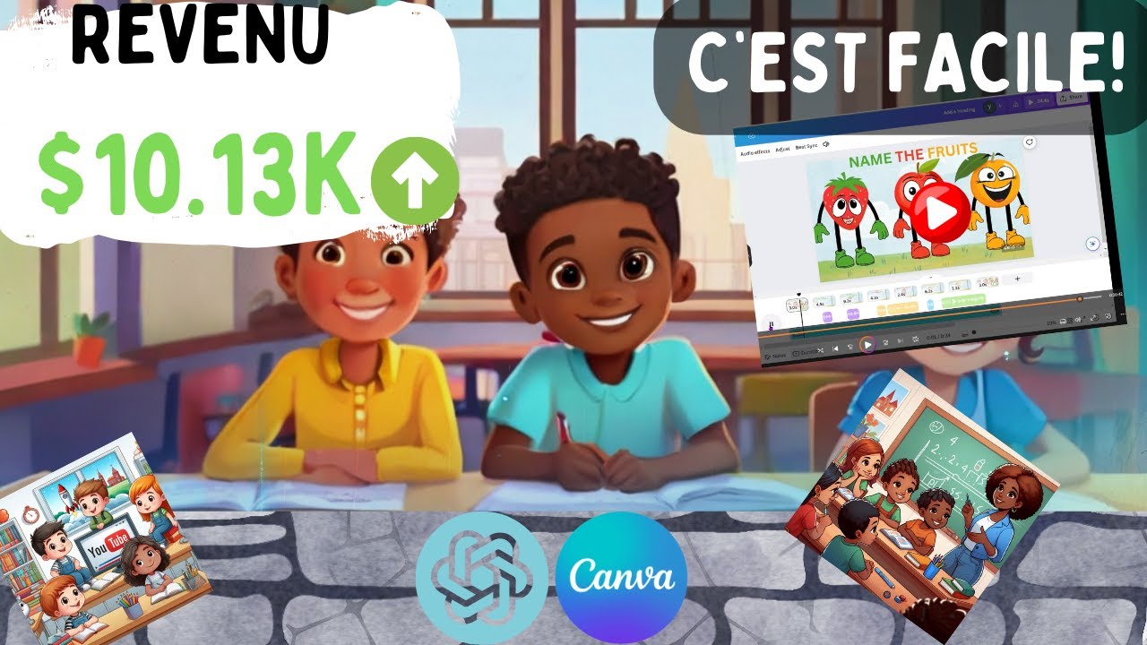 GAGNER DE L'ARGENT AVEC L'IA EN CREANT DES DESSINS ANIMES