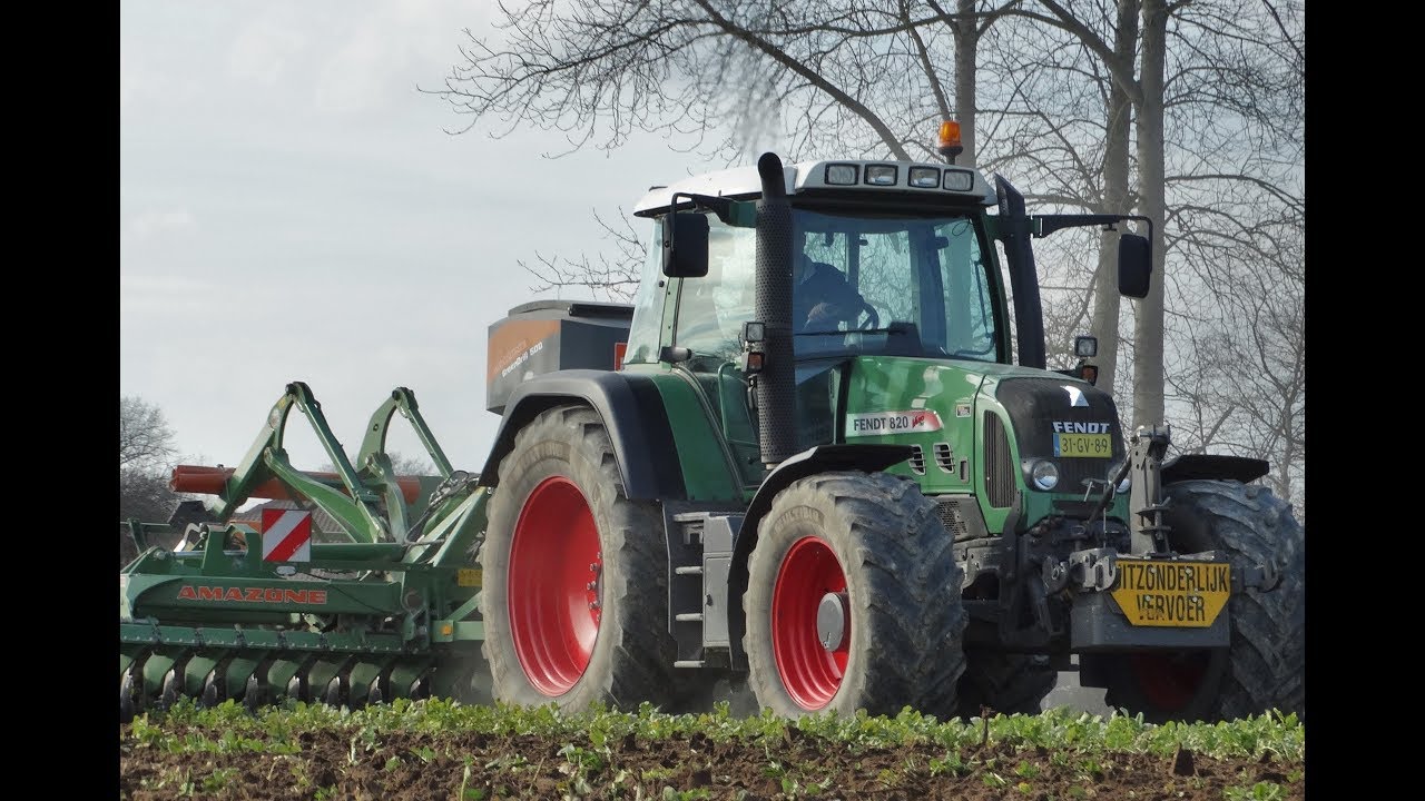 Schijveneggen met Fendt en Amazone