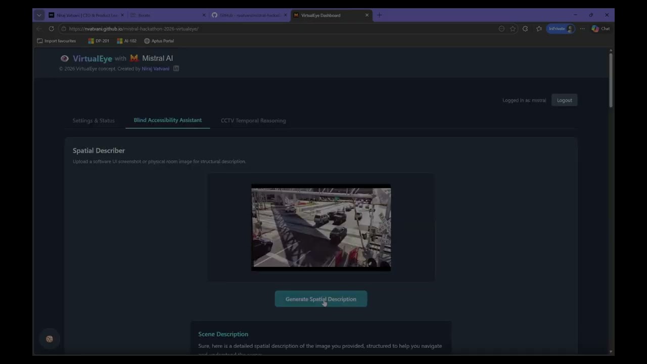 VirtualEye - Mistral Worldwide Hackathon 2026