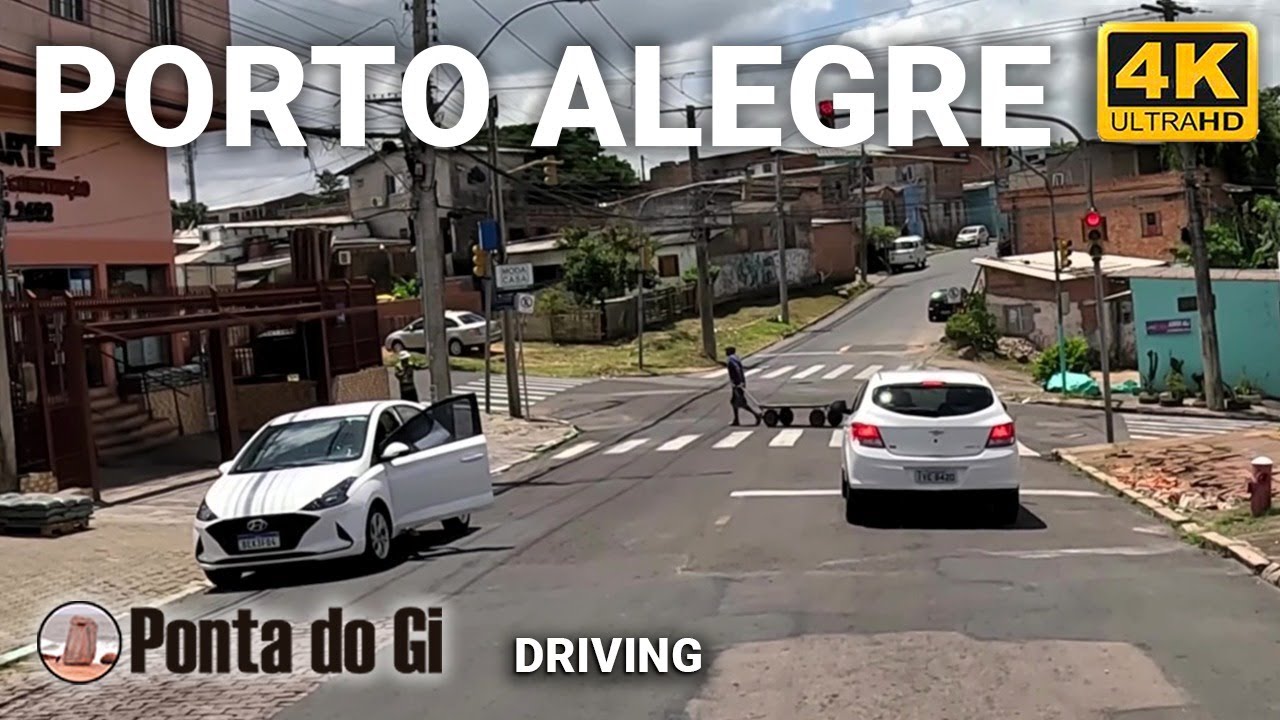 BARRIO PARTENON en 4K [CUIDAD de PORTO ALEGRE] a la mañana  #driving TOUR BRASIL 2024