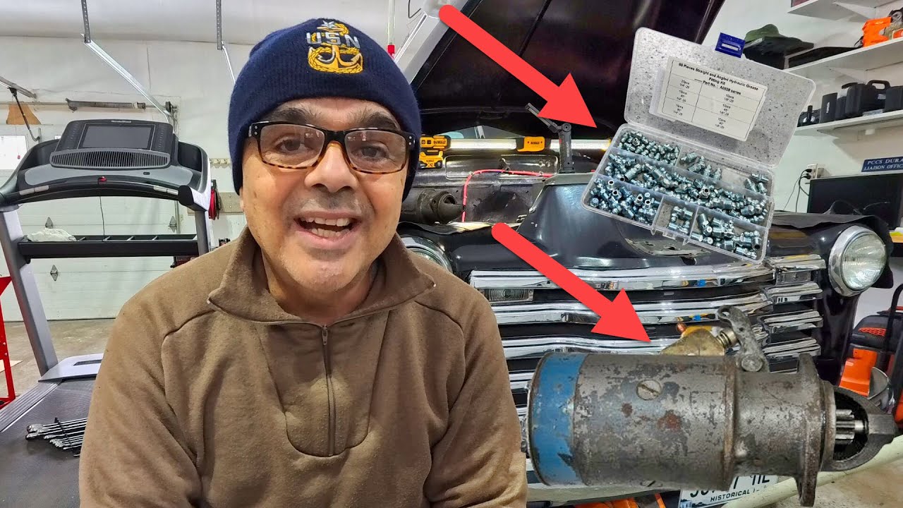 1952 Chevy Truck Grease Zerk Replacement and Starter Removal - Episode 21