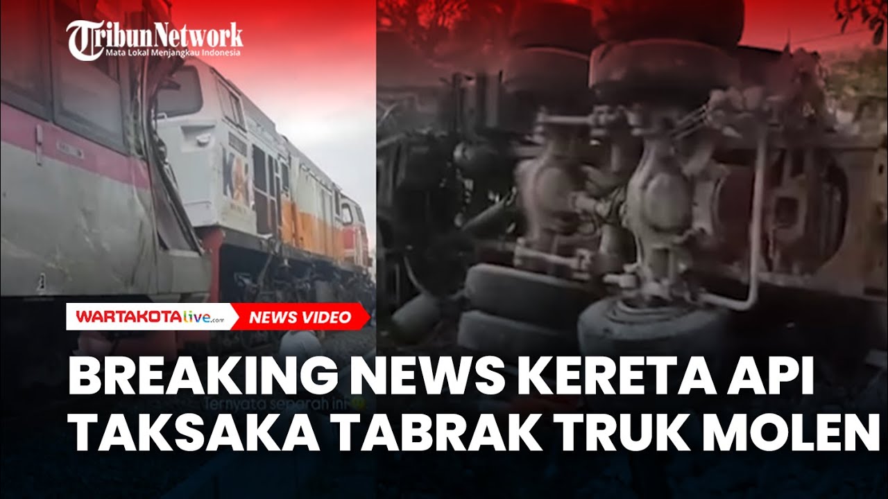 BREAKING NEWS Kereta Api Taksaka Hantam Truk Molen di Jalan Sedayu, Pos Palang Pintu Hancur Lebur