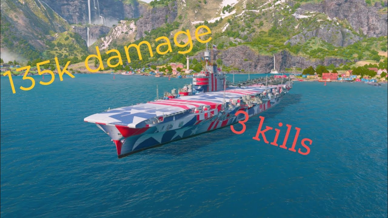World of Warships Legends: Implacable(135k damage/3kills)