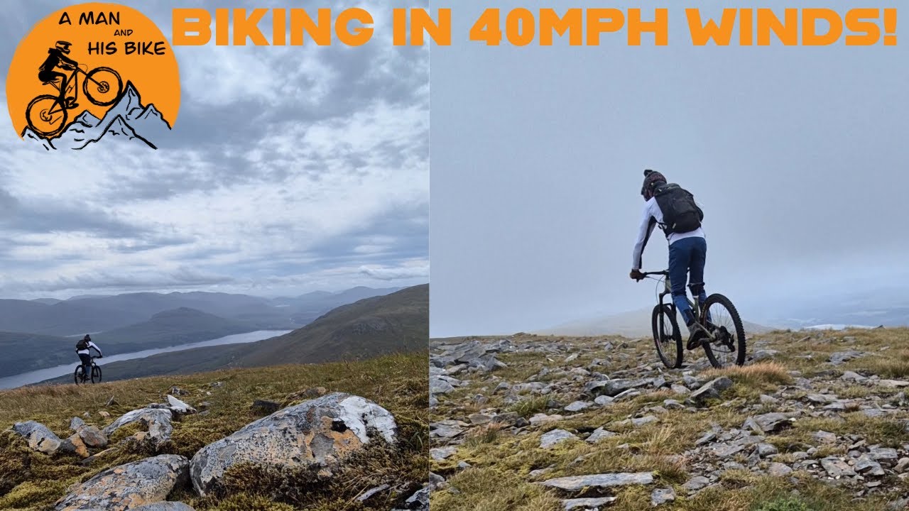 Biking Creag Meagaidh in 40mph winds!!