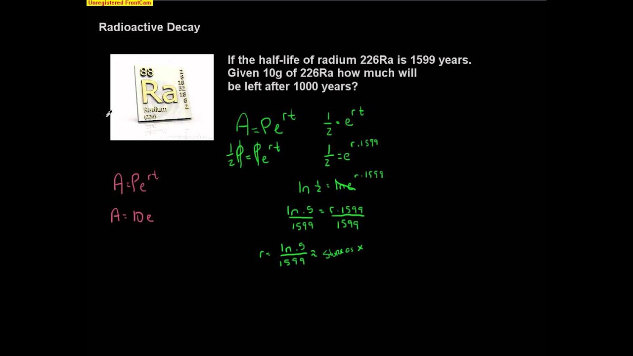 Pre-Calc: 3.2 Half Life