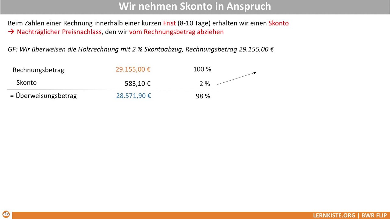 8.2.6 Skonto vom Lieferanten verbuchen