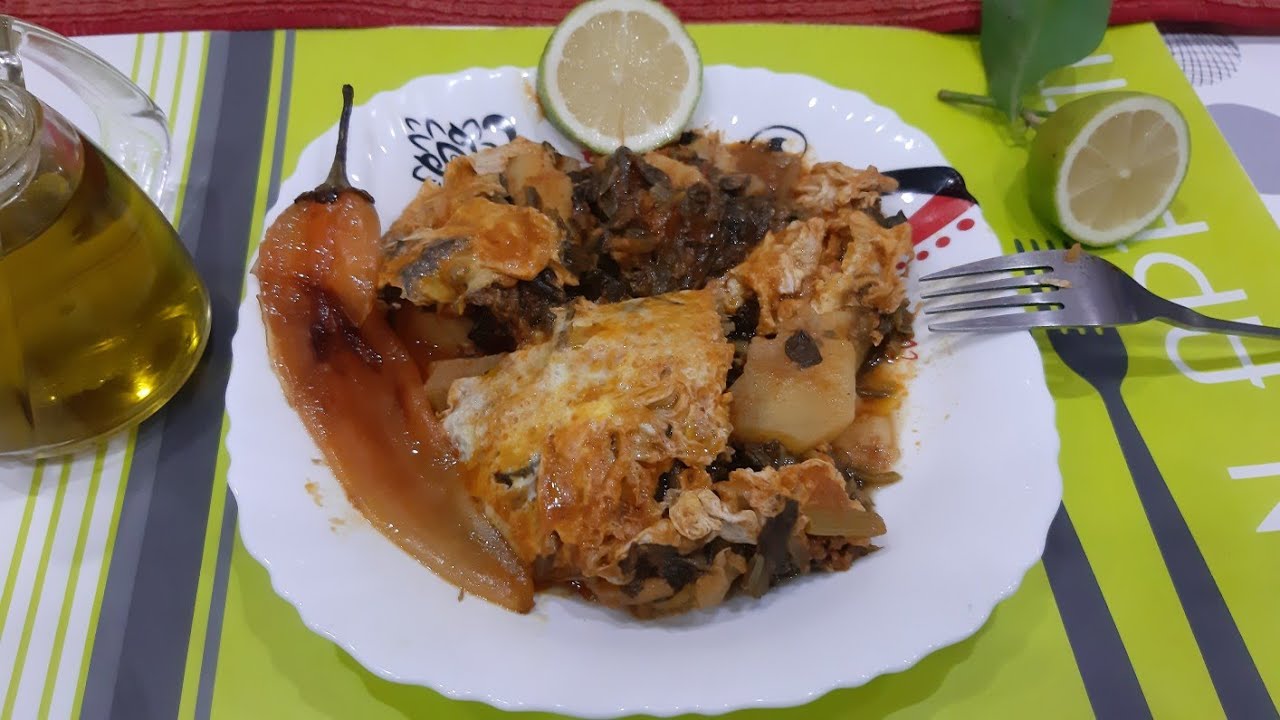 بطاطا شطيطحة بالسلق التقليدية البسيطة....pommes de terre aux epinards chtitha à l'ancienne