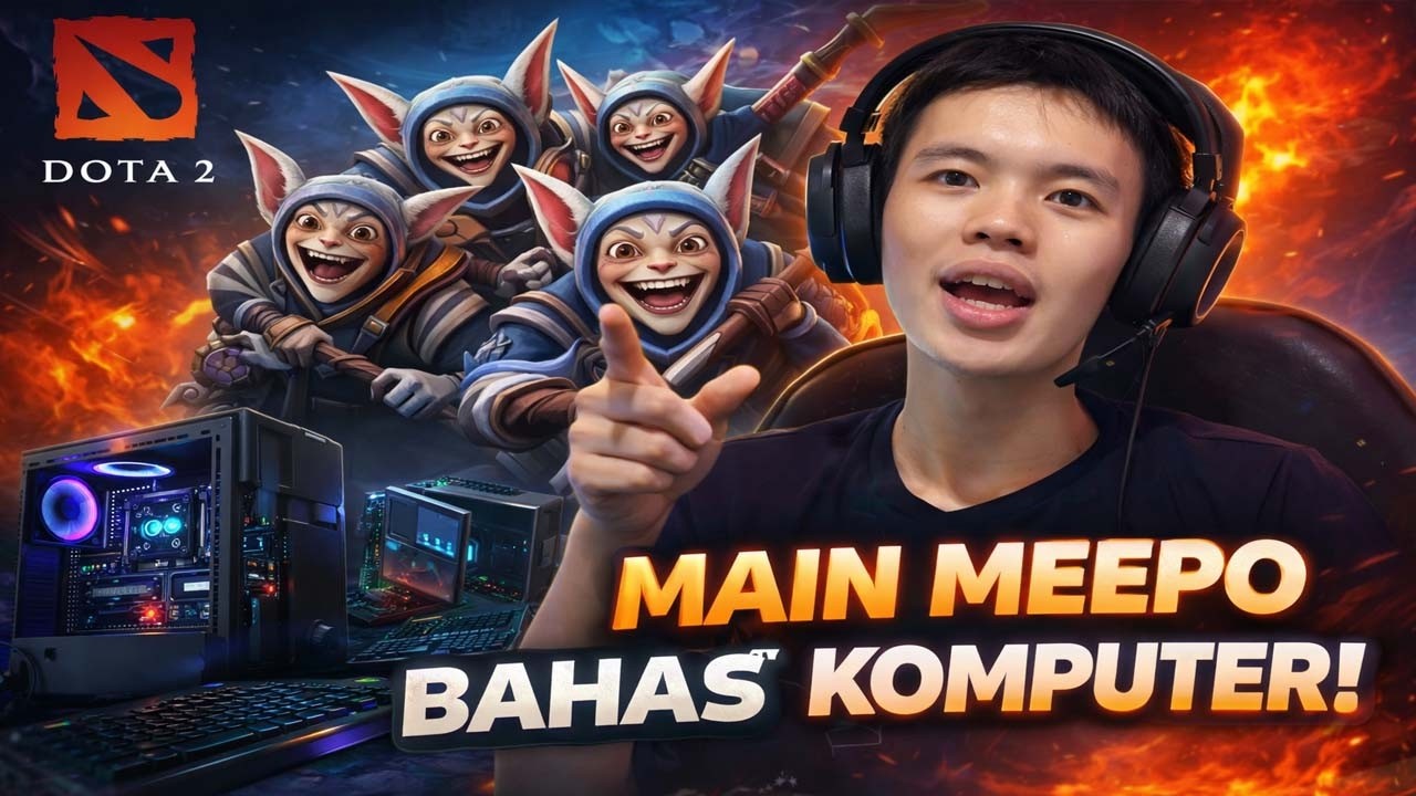main game dota 2 main meepo dan juga pasti nya ada pembahasan komputer #techwithblack #laptop #pc