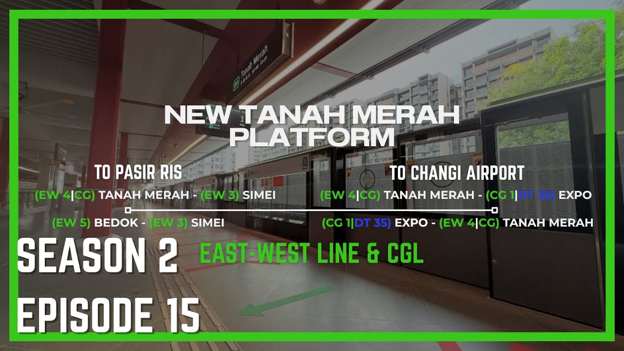 New Platform - (EW  4|CG) Tanah Merah station (WITH JOYRIDE On The NEW TRACK)