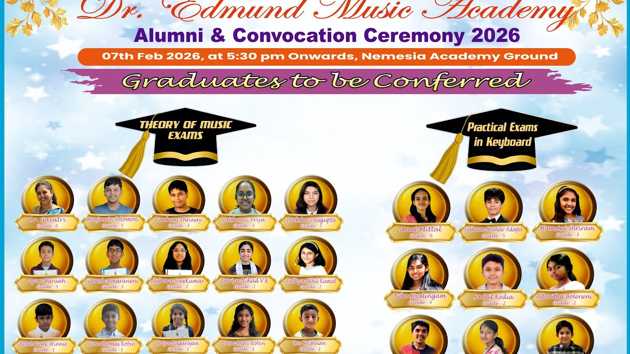 Dr.Edmund Music Academy #Alumni and Convocation 2026 # Tribute to Our Young Musicians. 