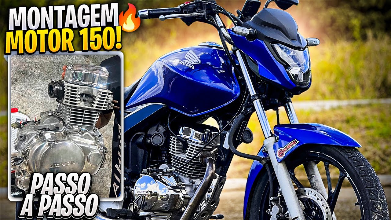 MONTAGEM COMPLETA DO MOTOR DA FAN 150 QUE TRAVOU 