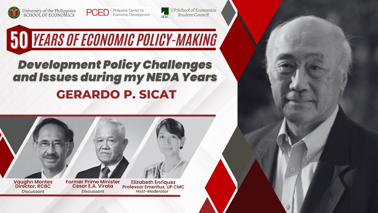 PCED@50 Lecture Series (Gerardo P. Sicat)