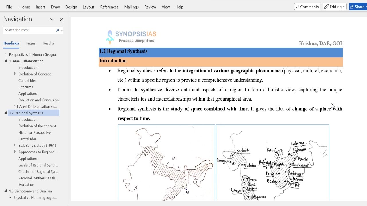Geography Optional Regional Synthesis in Human Geography | Perspectives in Human Geography | UPSC