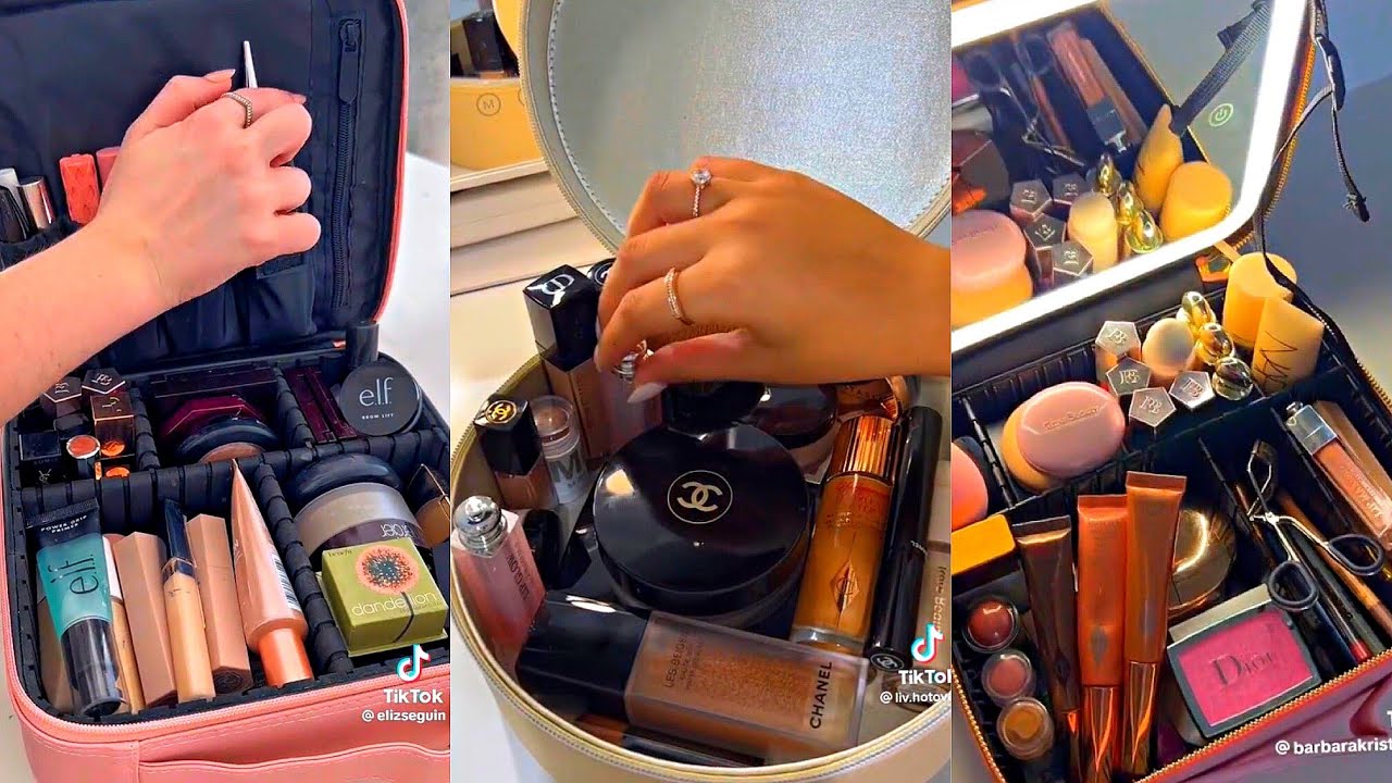 Make up Bag Packing Organization TikTok Compilation