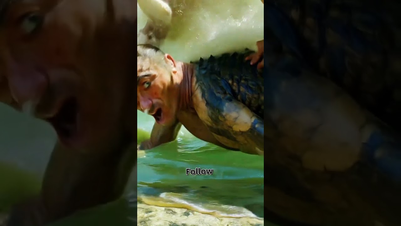 Man merging with Alligator 