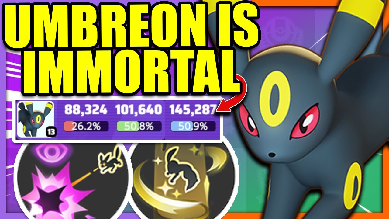 100,000 Healing?! Mean Look Wish UMBREON is straight up BROKEN | Pokemon Unite