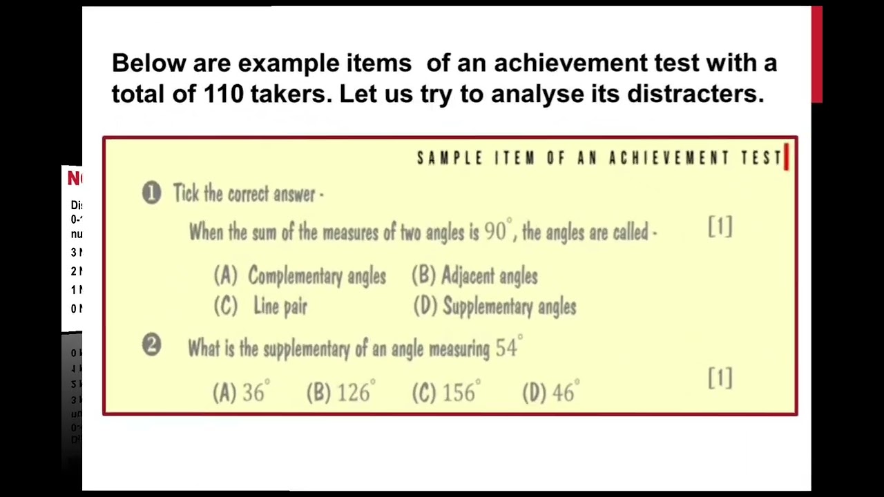 Distracter Analysis