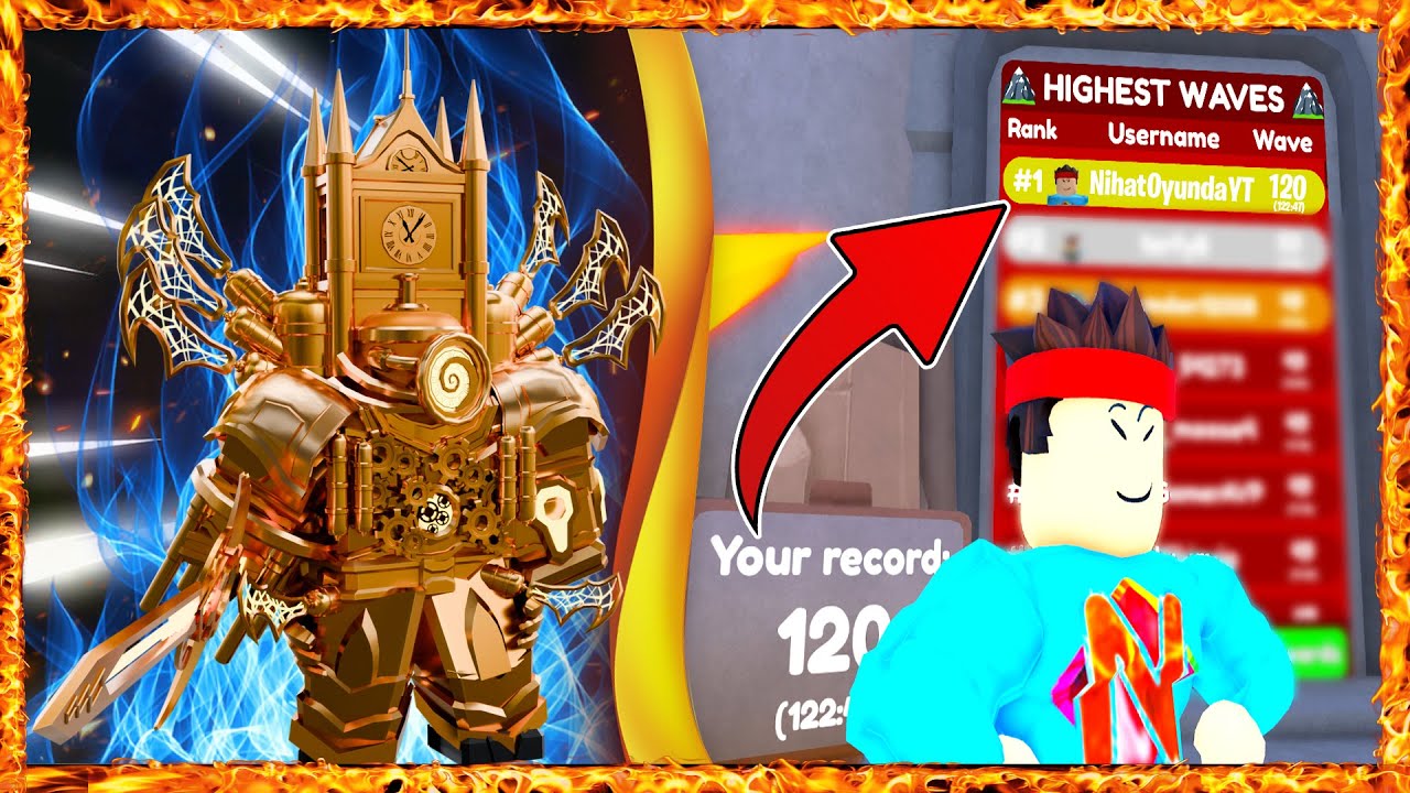 REKORUMU KIRMIŞKE 😂 UPGRADED TITAN CLOCKMAN  VS ENDLESS MOD 😂 🚽 Roblox Skibidi Toilet Tower Defense