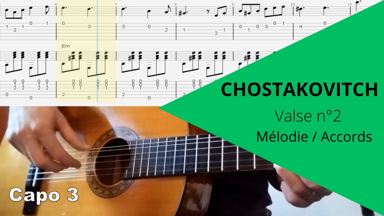 CHOSTAKOVITCH - VALSE N°2 (MÉLODIE + ACCORDS)