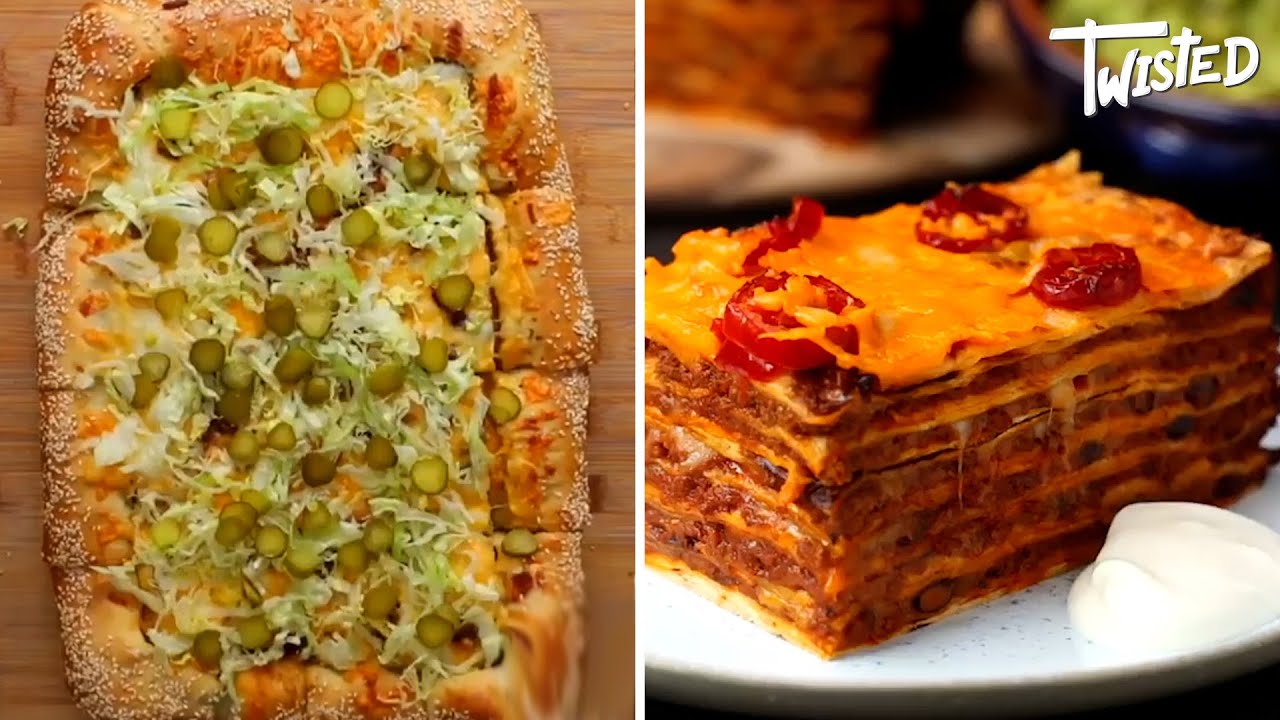 Perfect Pizza Party Recipes | Twisted | Pizza Lasagna Anyone?