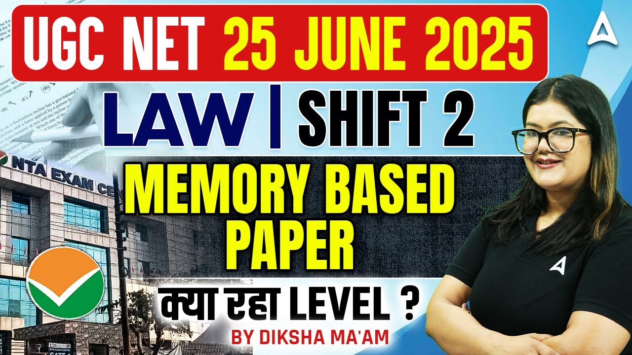 UGC NET Law Memory Based Paper 2025 | UGC NET Law Paper Analysis 2025 By Diksha Ma'am