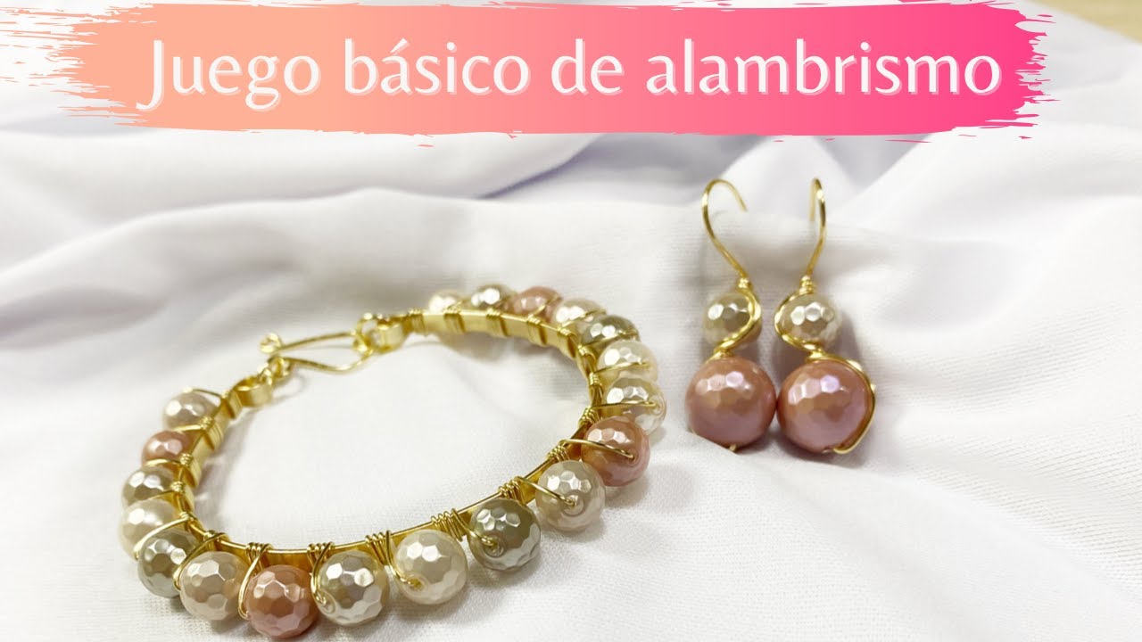 Juego de pulsera y aretes con alambre plano | VELUX