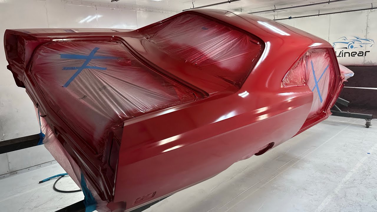 Painting the 69 GTX Body - R6 Scorch red
