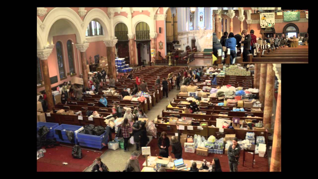 Hurricane Sandy Time Lapse - Volunteer & Donation influx at Occupy Sandy